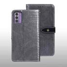 For Nokia G42 5G idewei Crocodile Texture Leather Phone Case(Grey) - 1
