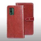For Nokia XR21 idewei Crocodile Texture Leather Phone Case(Red) - 1