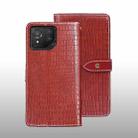 For ASUS ROG Phone 8 idewei Crocodile Texture Leather Phone Case(Red) - 1