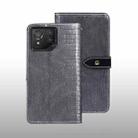 For ASUS ROG Phone 8 idewei Crocodile Texture Leather Phone Case(Grey) - 1