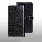For ASUS Zenfone 11 Ultra idewei Crocodile Texture Leather Phone Case(Black) - 1