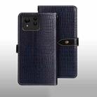 For ASUS Zenfone 11 Ultra idewei Crocodile Texture Leather Phone Case(Dark Blue) - 1