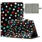 7 inch Dot Pattern Leather Tablet Case(Black Colorful Dot) - 1