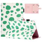 8 inch Dot Pattern Leather Tablet Case(White Green Dot) - 1