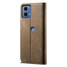 For Motorola Edge 50 Fusion Denim Texture Flip Leather Phone Case(Khaki) - 3