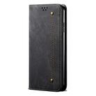 For Motorola Edge 50 Fusion Denim Texture Flip Leather Phone Case(Black) - 2