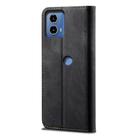 For Motorola Edge 50 Fusion Denim Texture Flip Leather Phone Case(Black) - 3