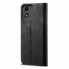 For Motorola Moto E14 Denim Texture Flip Leather Phone Case(Black) - 3