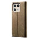 For Motorola Edge 50 Ultra Denim Texture Flip Leather Phone Case(Khaki) - 3