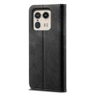 For Motorola Edge 50 Ultra Denim Texture Flip Leather Phone Case(Black) - 3