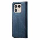 For Motorola Edge 50 Ultra Denim Texture Flip Leather Phone Case(Blue) - 3