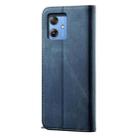 For Motorola Moto G54 5G Global Denim Texture Flip Leather Phone Case(Blue) - 3