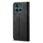 For Motorola Edge 50 5G Global Denim Texture Flip Leather Phone Case(Black) - 3