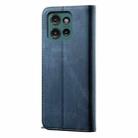 For Motorola Edge 50 5G Global Denim Texture Flip Leather Phone Case(Blue) - 3