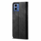 For Motorola Moto G34 5G / G45 5G Denim Texture Flip Leather Phone Case(Black) - 3