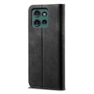 For Motorola Moto G75 5G Denim Texture Flip Leather Phone Case(Black) - 3