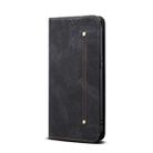 For Motorola Moto G15 Denim Texture Flip Leather Phone Case(Black) - 2