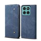 For Motorola Edge 60 Fusion Denim Texture Flip Leather Phone Case(Blue) - 1