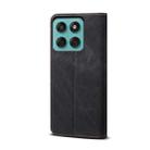 For Motorola Moto G56 5G Denim Texture Flip Leather Phone Case(Black) - 3