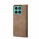 For Motorola Moto G86 5G Denim Texture Flip Leather Phone Case(Khaki) - 3