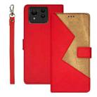 For ASUS Zenfone 11 Ultra idewei Two-color Splicing Leather Phone Case(Red) - 1