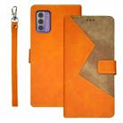 For Nokia G42 5G idewei Two-color Splicing Leather Phone Case(Orange) - 1