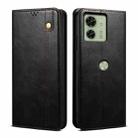 For Motorola Edge 40 Oil Wax Crazy Horse Texture Leather Phone Case(Black) - 1