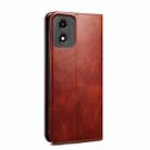 For Motorola Moto E14 Oil Wax Crazy Horse Texture Leather Phone Case(Brown) - 3