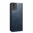 For Motorola Moto E14 Oil Wax Crazy Horse Texture Leather Phone Case(Blue) - 3