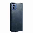 For Motorola Moto G85 Oil Wax Crazy Horse Texture Leather Phone Case(Blue) - 3