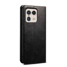 For Motorola Edge 50 Ultra Oil Wax Crazy Horse Texture Leather Phone Case(Black) - 3