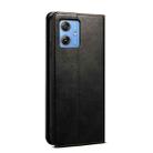 For Motorola Moto G54 5G Global Oil Wax Crazy Horse Texture Leather Phone Case(Black) - 3