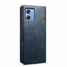 For Motorola Moto G64 5G Global Oil Wax Crazy Horse Texture Leather Phone Case(Blue) - 3