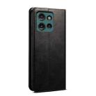 For Motorola Moto G75 5G Oil Wax Crazy Horse Texture Leather Phone Case(Black) - 3