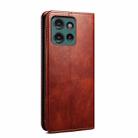 For Motorola Moto G75 5G Oil Wax Crazy Horse Texture Leather Phone Case(Brown) - 3