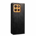 For Motorola Moto G15 Oil Wax Crazy Horse Texture Leather Phone Case(Black) - 3