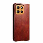 For Motorola Moto G15 Oil Wax Crazy Horse Texture Leather Phone Case(Brown) - 3