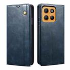 For Motorola Moto G15 Oil Wax Crazy Horse Texture Leather Phone Case(Blue) - 1