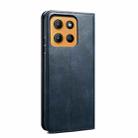 For Motorola Moto G15 Oil Wax Crazy Horse Texture Leather Phone Case(Blue) - 3