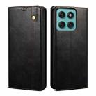 For Motorola Edge 60 Fusion Oil Wax Crazy Horse Texture Leather Phone Case(Black) - 1
