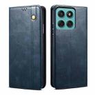 For Motorola Moto G56 5G Oil Wax Crazy Horse Texture Leather Phone Case(Blue) - 1