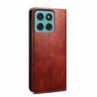 For Motorola Edge 60 Oil Wax Crazy Horse Texture Leather Phone Case(Brown) - 3
