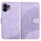 For Nothing Phone 2 YX0060 Elephant Head Embossed Phone Leather Case with Lanyard(Light Purple) - 1