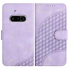 For Nothing Phone 3a Elephant Head Embossed Phone Leather Case with Lanyard(Light Purple) - 1
