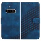 For Nothing Phone 3a Elephant Head Embossed Phone Leather Case with Lanyard(Royal Blue) - 1