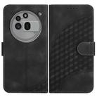 For Nothing Phone 3a Pro Elephant Head Embossed Phone Leather Case with Lanyard(Black) - 1