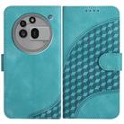 For Nothing Phone 3a Pro Elephant Head Embossed Phone Leather Case with Lanyard(Light Blue) - 1