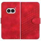 For Nothing Phone 2a Elephant Head Embossed Phone Leather Case with Lanyard(Red) - 1