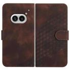 For Nothing Phone 2a Elephant Head Embossed Phone Leather Case with Lanyard(Coffee) - 1