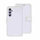 For Samsung Galaxy S23 FE 5G idewei Crazy Horse Texture Leather Phone Case(White) - 1